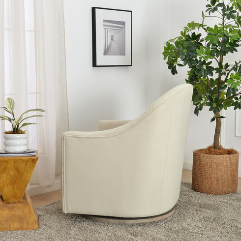 Ethel Swivel Nursery Glider - Beige Nursery Glider | Glider Chairs | Kinwell Furniture | Modern Nursing Chairs | Recliners & Rockers